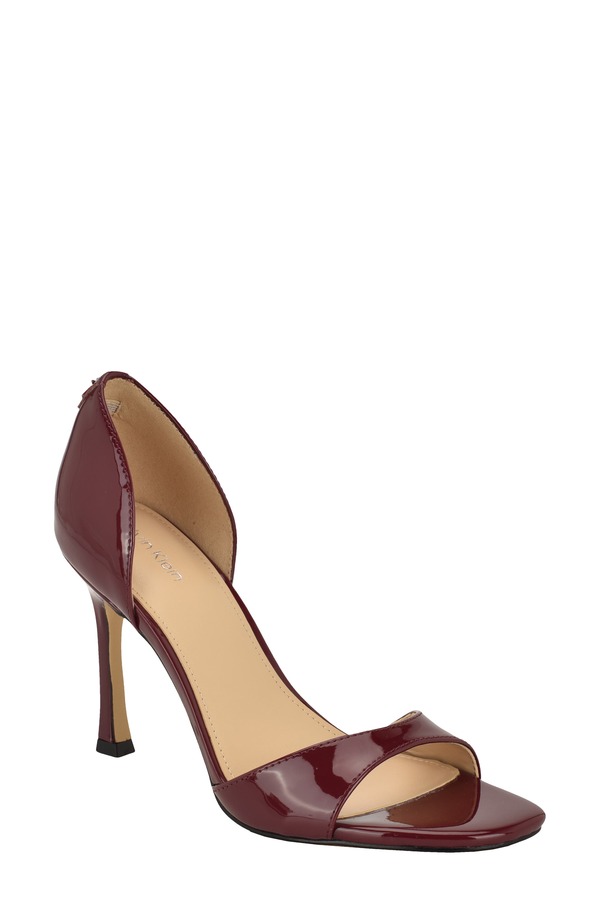 カルバンクライン レディース シューズ 踵 サンダル Calvin Klein Aileen Stiletto Sandal Dark Red 赤いこと