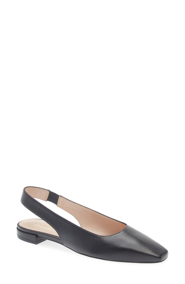 スチュアート ワイツマン レディース シューズ パンプス Stuart Weitzman Stassi Slingback Flat Black 黒いこと
