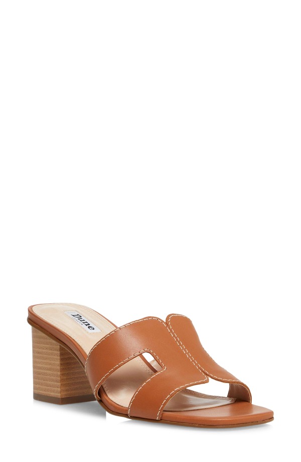 デューンロンドン レディース シューズ 踵 サンダル Dune London Jupe Slide Sandal Tan タン