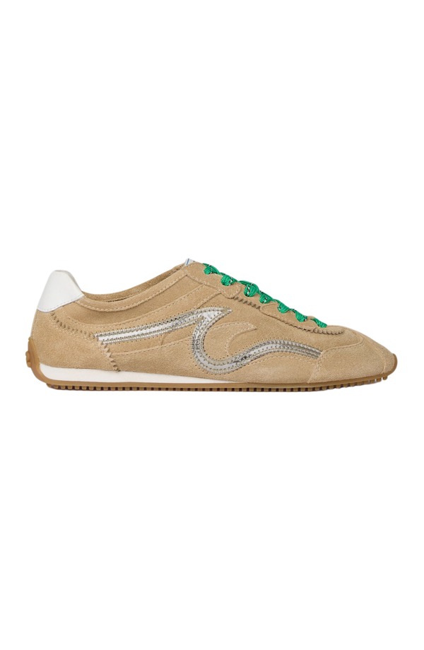 砂子ロ レディース シューズ スニーカー スエードクロス SANDRO Light Wave suede trainers Beige ベージュ