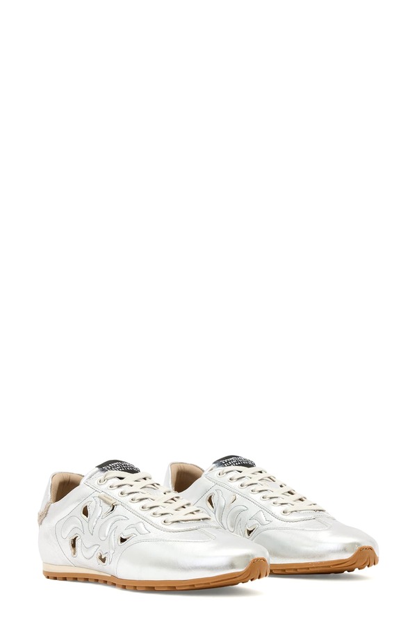 オールセインツ レディース シューズ スニーカー AllSaints Liam Western Sneaker Silver Shine しろがね色