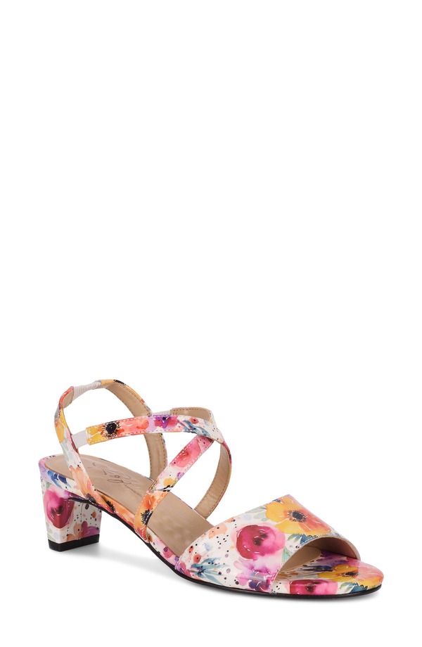 ロスハンマーソン レディース シューズ 踵 サンダル Ros Hommerson Liza Slingback Sandal Tropical Floraleather