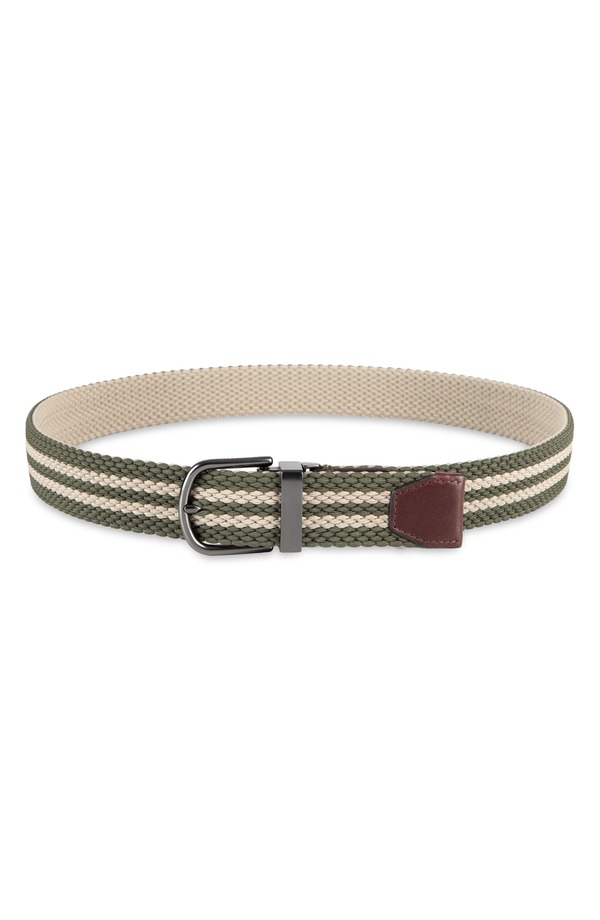 電話を掛けるハーン メンズ 付属品 胴締め Cole Haan Reversible Stretch Webelt Khaki/ Olive オリーブ