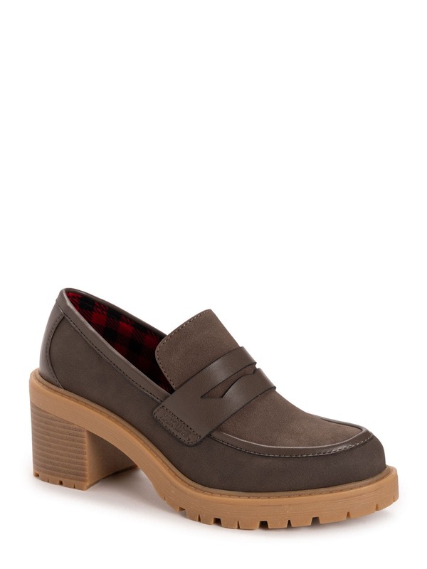 ムクルクス レディース シューズ オックスフォード 置き目毛皮 MUK LUKS Leona Loafer Dark Brown 赤銅色