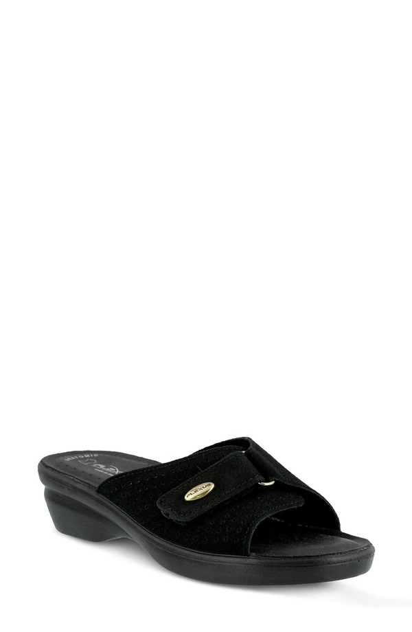 フレクサス レディース シューズ パンプス サンダル Flexus by Spring Step Kea Slide Sandal Black Suede ブラック|ReVida 店
