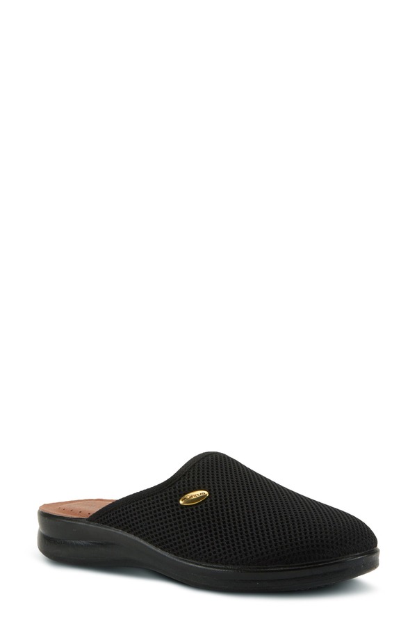 フレクサス レディース シューズ サンダル Flexus by Spring Step Scuff Slipper Black Fabric 黒いこと
