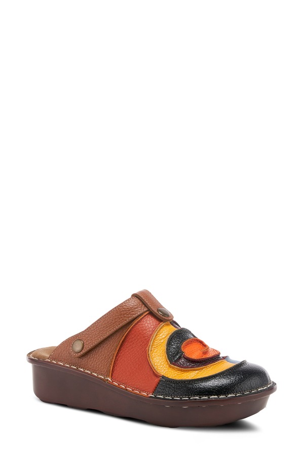 発条足取り レディース シューズ サンダル Spring Step Lollipop Clog Navy Multi 米国海軍