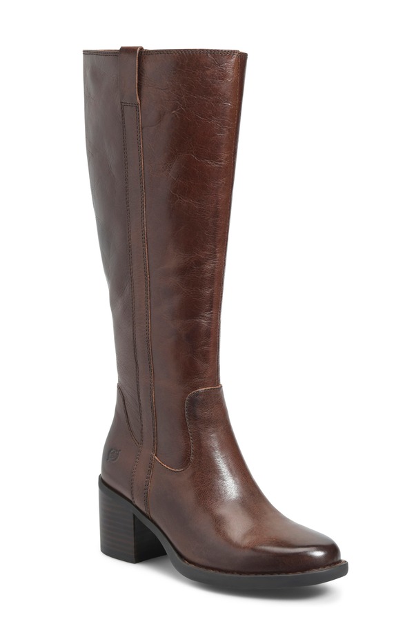 バーン レディース シューズ ブーツ・レインブーツ Brn Harding Knee High Boot Brown Leather 赤銅色