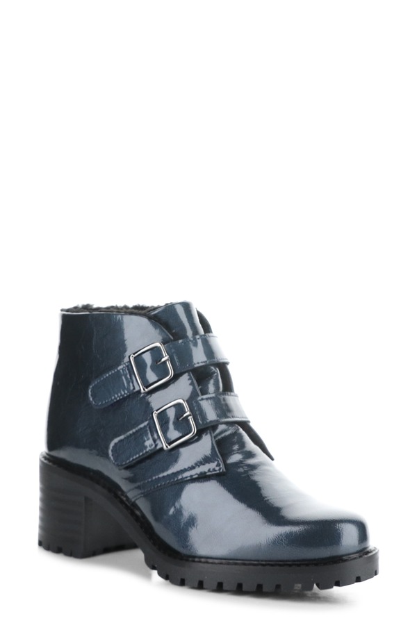 ボスアンドコー レディース シューズ ブーツ・レインブーツ Bos. \u0026 Co. Issey Bootie Blue Mascara Pat/Min 青碧