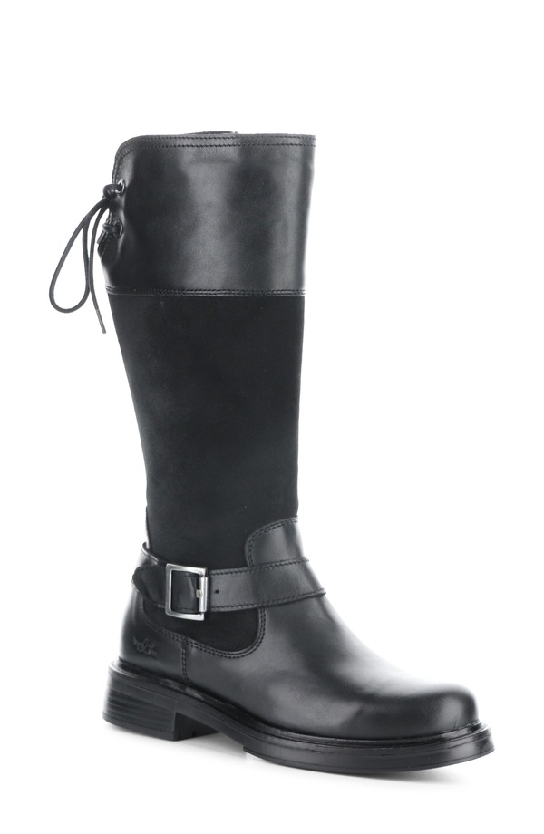ボスアンドコー レディース シューズ ブーツ・レインブーツ Bos. \u0026 Co. Mateo Waterproof Knee High Boot Black Feel/Suede/Fee 黒いこと
