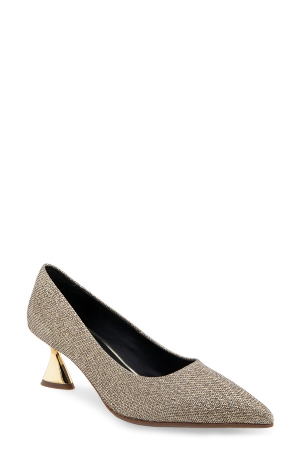 エアロソールズ レディース シューズ パンプス Aerosoles Jerry Pointed Toe Pump Soft Gold Fabric ゴールド