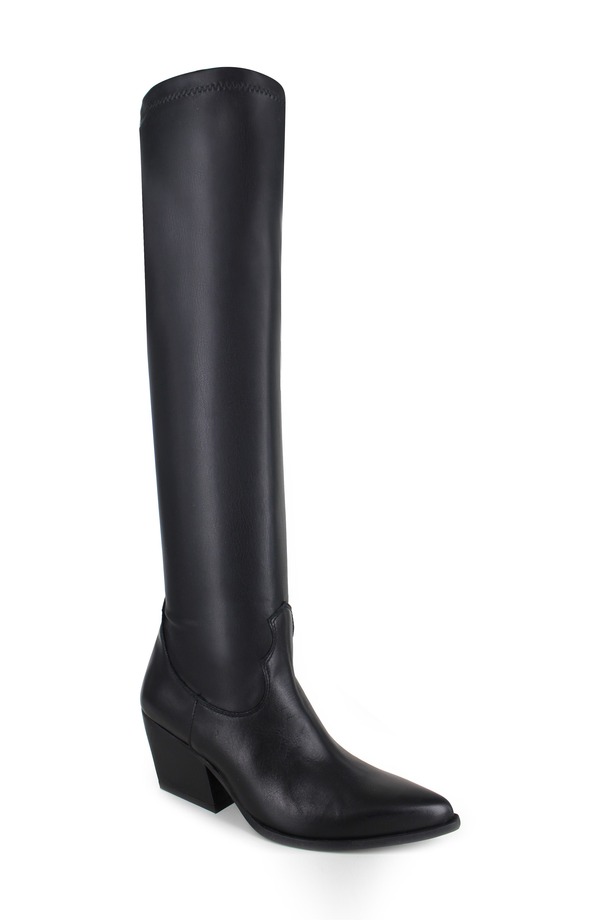 ジジ レディース シューズ ブーツ・レインブーツ ZIGI Betty Wateresistant Knee High Western Boot Blk Leathe