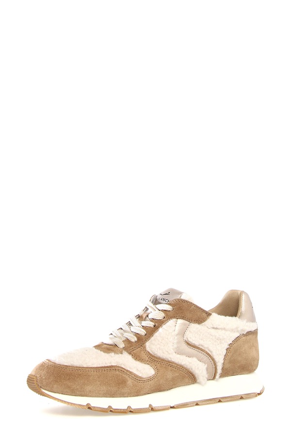 ボイルブランシェ レディース シューズ スニーカー Voile Blanche Julia Genuine Shearling Sneaker Brown-Beige 赤銅色
