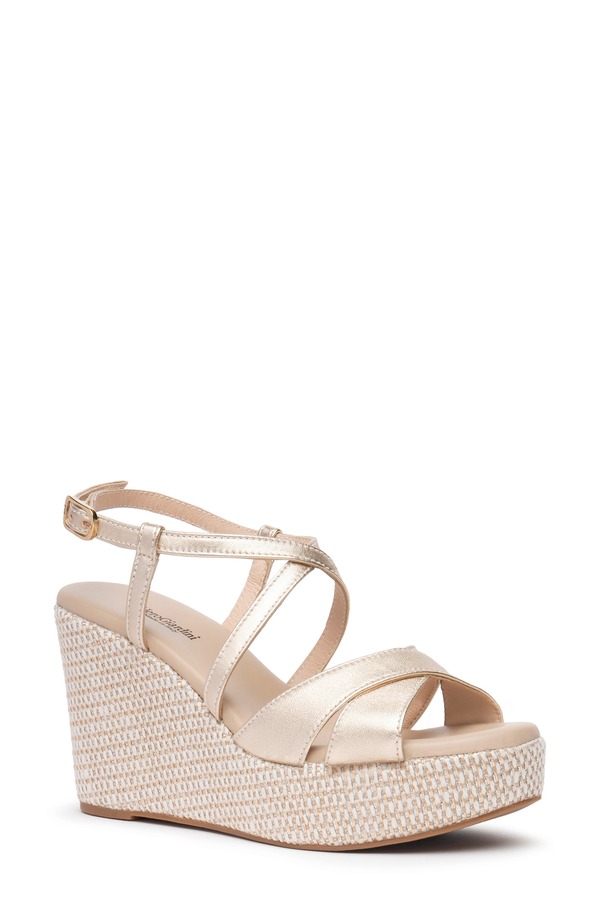 ネーロ ジャルディーニ レディース シューズ パンプス プラットホーム サンダル NeroGiardini Strappy Platform Wedge Sandal Gold ゴールド