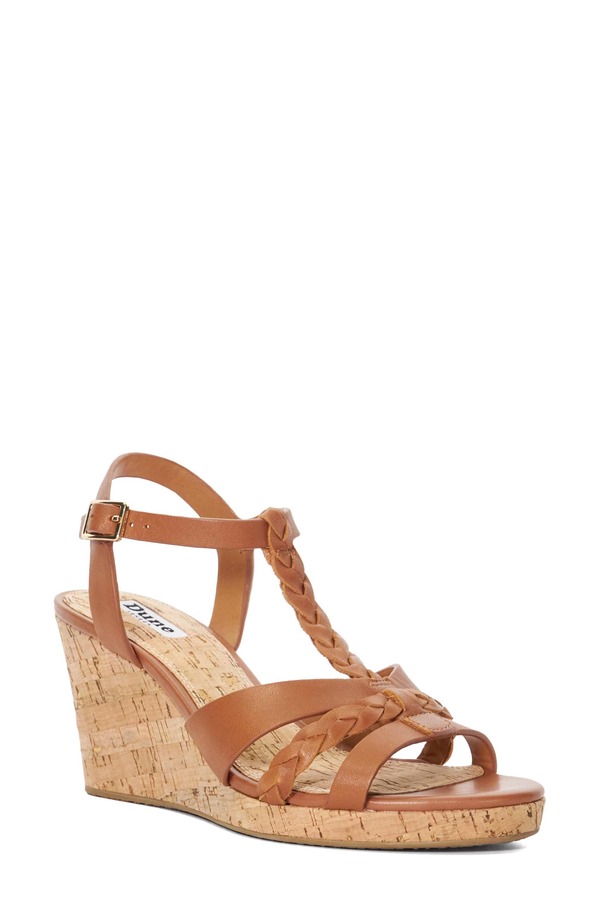 デューンロンドン レディース シューズ パンプス サンダル Dune London Koali Wedge Sandal Tan タン