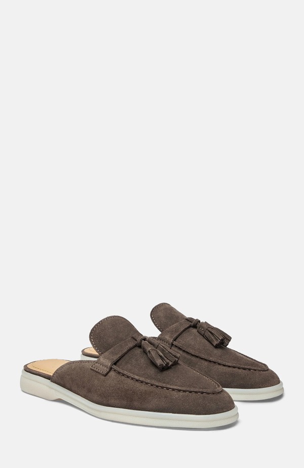 スカロッソ レディース シューズ パンプス SCAROSSO Lucrezia Mules Taupe Suede トープ