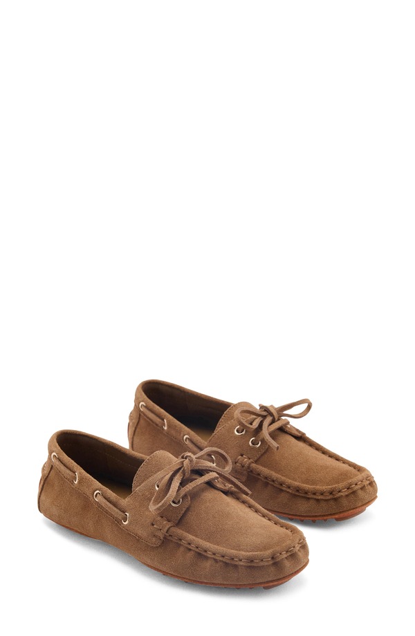 マンゴ レディース シューズ パンプス MANGO Boat Shoe Medium Brown 赤銅色