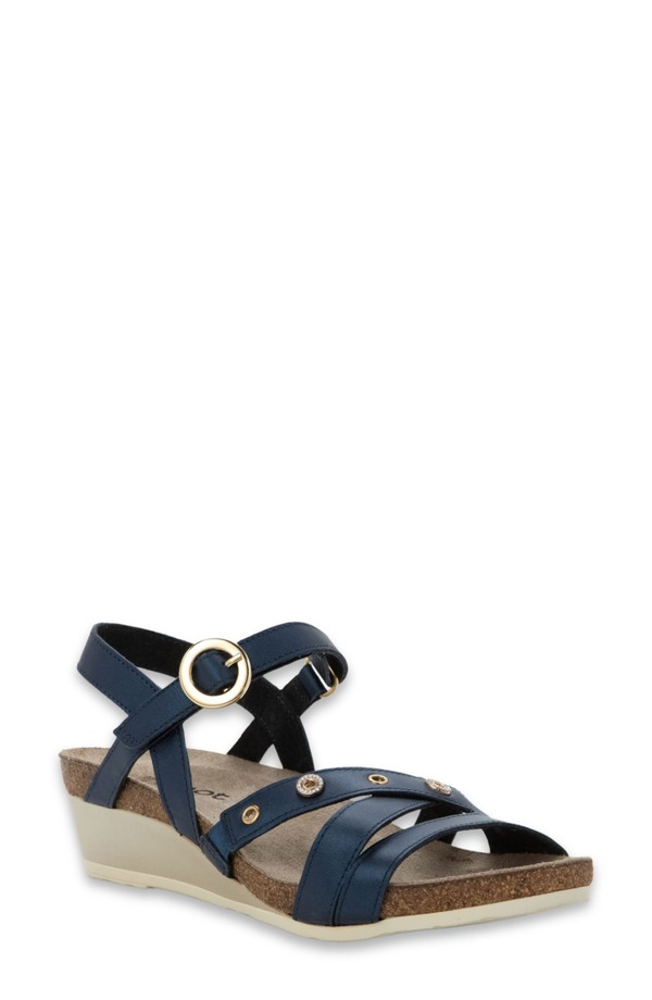 ナオト レディース シューズ パンプス サンダル Naot Sparkle Wedge Sandal Polar Sea Leather