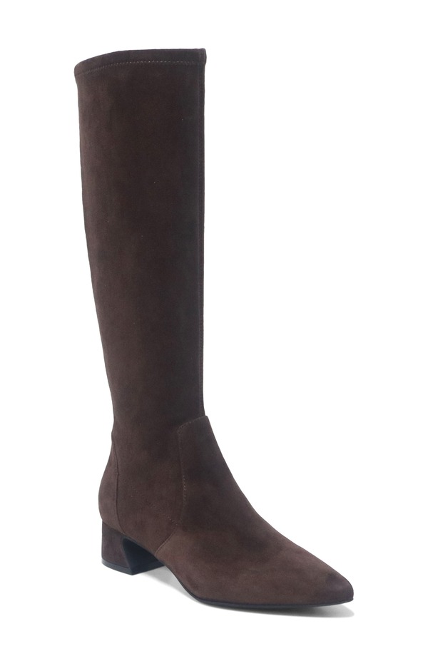 ジェントルソウルズ レディース シューズ ブーツ・レインブーツ Gentle Souls Gallway Stretch Boot Chocolate Suede 黒茶