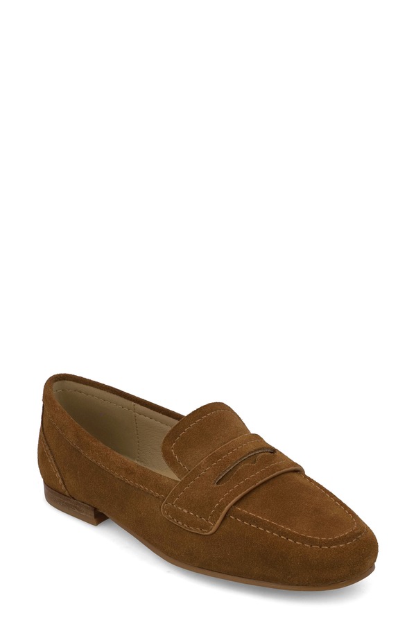 ミアリミテッドエディション レディース シューズ パンプス 置き目毛皮 MIA Limitedition Bahar Penny Loafer Cognac Sue
