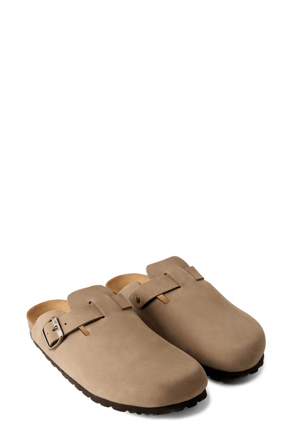 マンゴ レディース シューズ サンダル なめし革 MANGO Leather Clog Light/ Pastel Brown 赤銅色