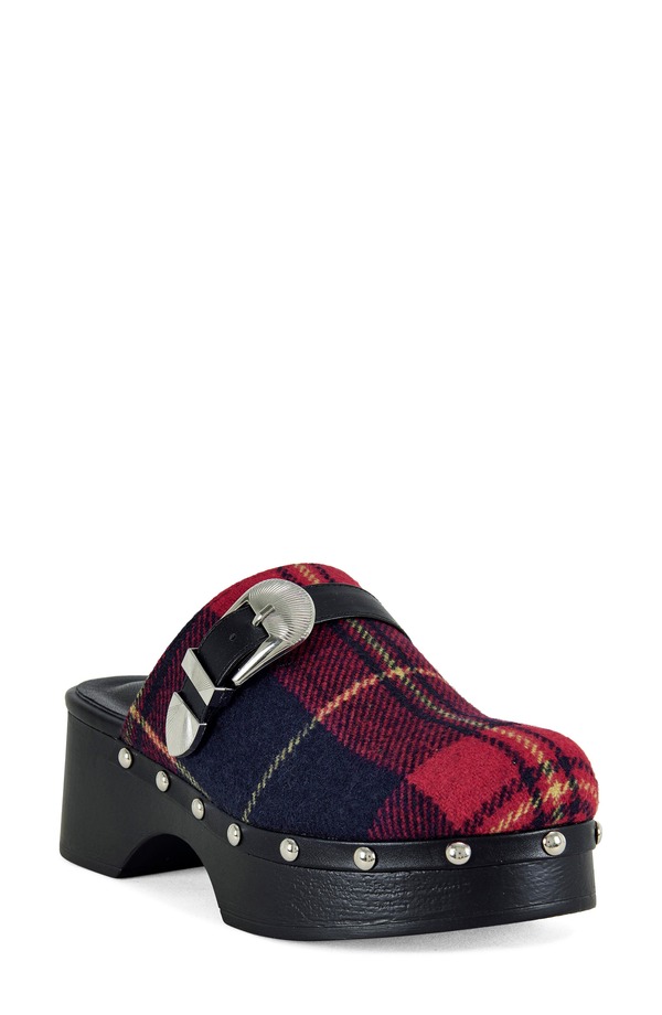 アザレア 一 レディース シューズ サンダル AZALEA WANG Studded Clog Red 赤いこと
