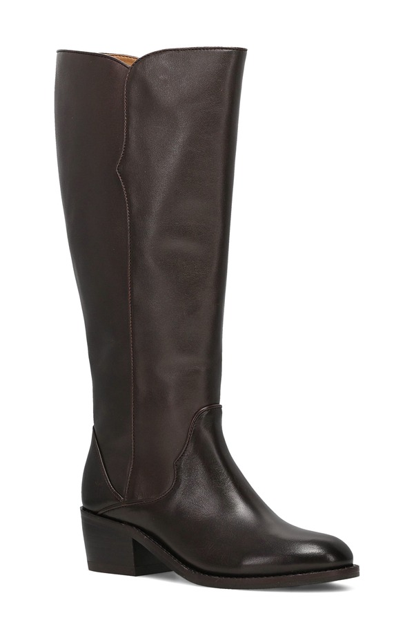 飛球 レディース シューズ ブーツ・レインブーツ Frye Carson 2 Piping Knee High Boot Dark Brown 赤銅色