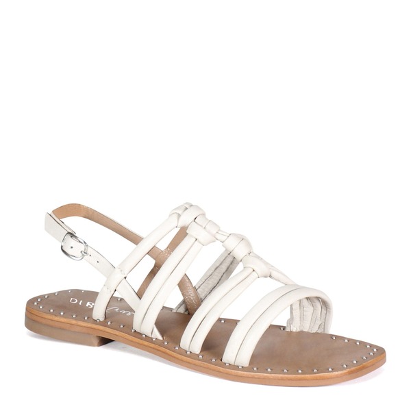 ディバトゥルー レディース シューズ 踵 サンダル なめし革 Diba True MOSAIC Knotted Tube Leather Sandal Bone
