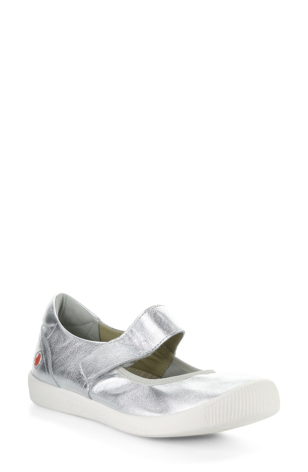 ソフチノス レディース シューズ スニーカー Softinos by Fly London Igla Mary Jane Sneaker Silver しろがね色