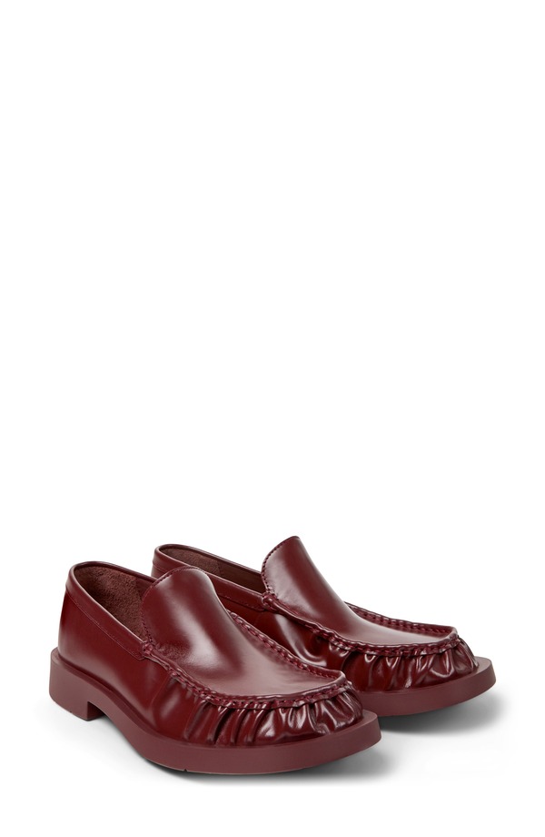 カンペール レディース シューズ オックスフォード 置き目毛皮 Camper Mil 1978 Loafer Burgundy バーガンディ