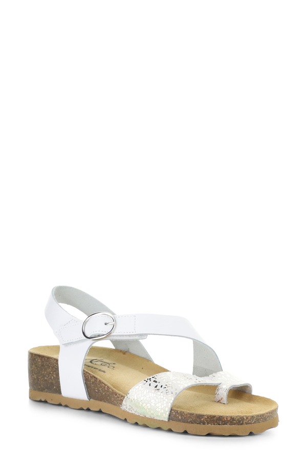ボスアンドコー レディース シューズ 踵 プラットホーム サンダル Bos. \u0026 Co. Luissa Slingback Platform Wedge Sandal White 白いこと