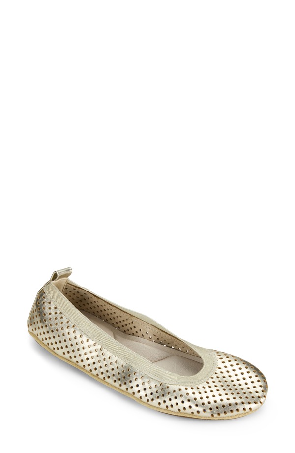 ヨシサムラ レディース シューズ パンプス Yosi Samra Samara Foldable Ballet Flat Gold ゴールド