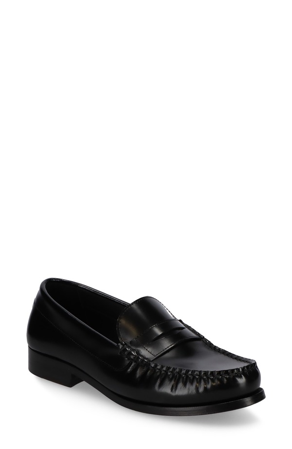 アロハス レディース シューズ スリッポン・ローファー なめし革 ALOHAS Rivet Leather Loafer Black 黒いこと