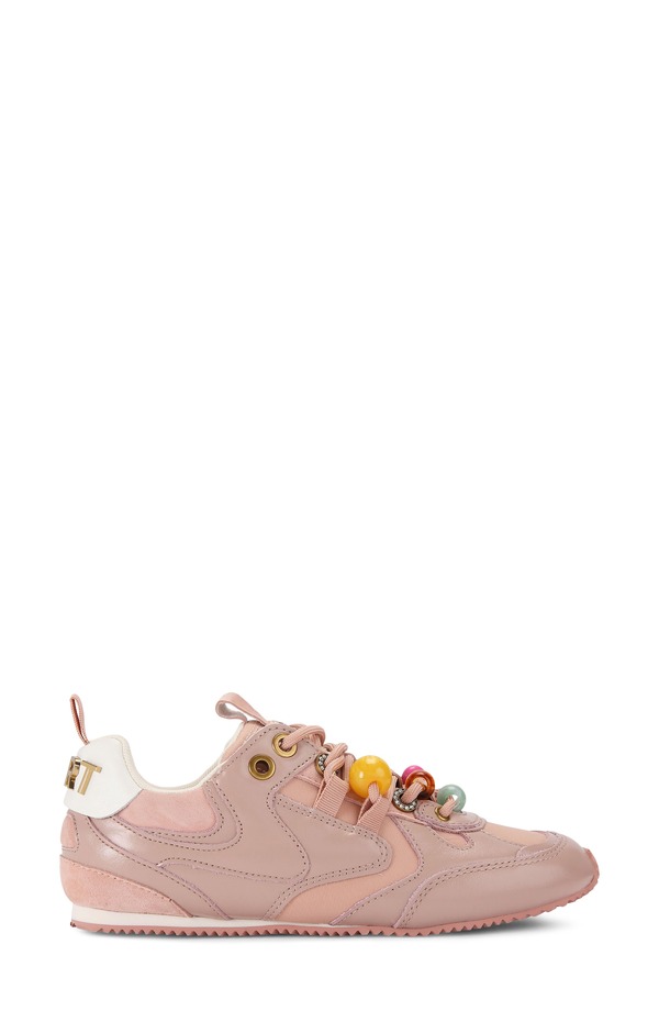 カートジェイガーロンドン レディース シューズ スニーカー Kurt Geiger London Kurt Bead Slim Runner Sneaker Peach 桃