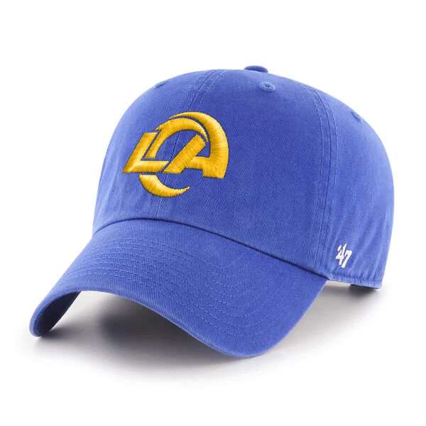 フォーティーセブン メンズ アクセサリー 帽子 ロゴ Men's '47 Royalos Angeles Rams Primary Logo Clean Up Adjustable Hat Royal｜ReVida 店