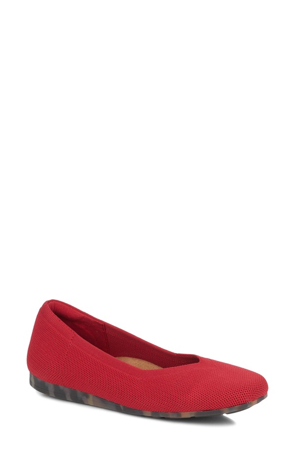 ロスハンマーソン レディース シューズ パンプス Ros Hommersoniki Ballet Flat Red Knit 赤いこと