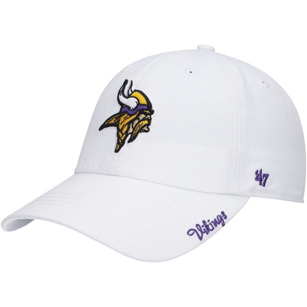 フォーティーセブン レディース 付属物 鳥打ち帽 ロゴタイプ Women\u0027s \u002747 White Minnesota Vikings Miata Clean Up Logo Adjustable Hat White 白いこと