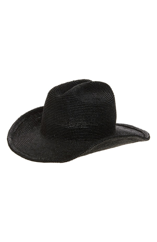 仕合わせオブ色つや レディース 付属物 鳥打ち帽 Lack of Coloraffia Cowboy Hat Black 黒いこと