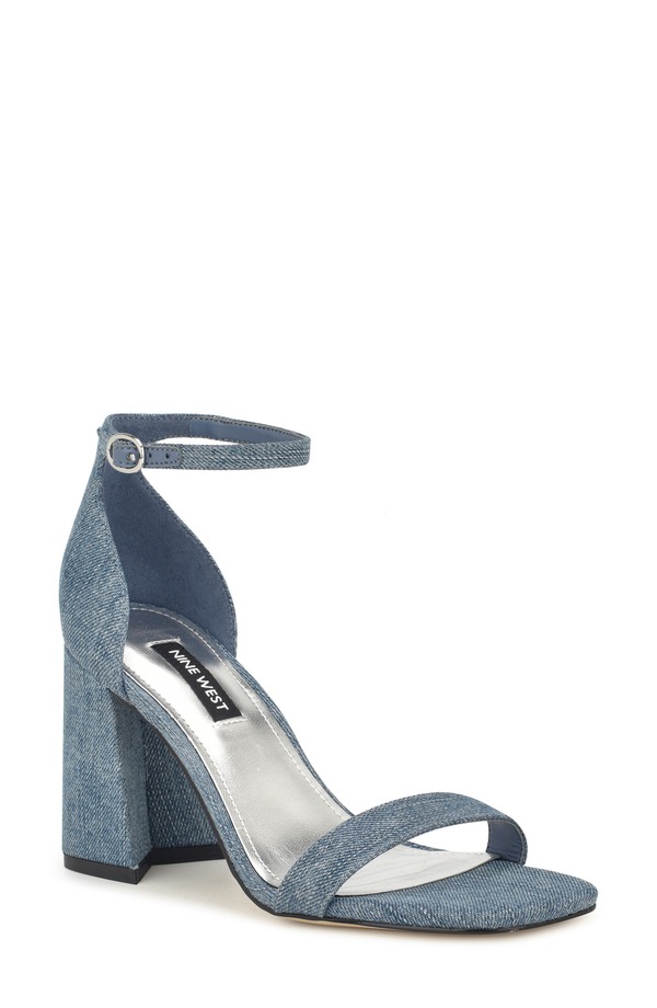 ナインウェスト レディース シューズ 踵 サンダル アンクル Nine West Ileankle Strap Sandal Medium Blue 青碧