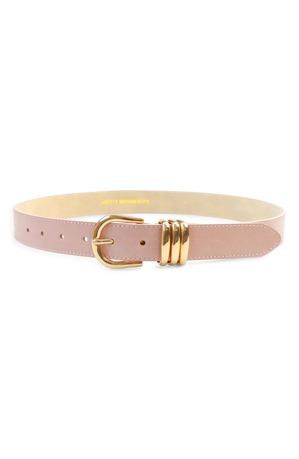 プティ ジーメンスメンツ レディース 添え物 三尺帯 Petit Moments Polished Belt Rose Croc/ Gold ゴールド