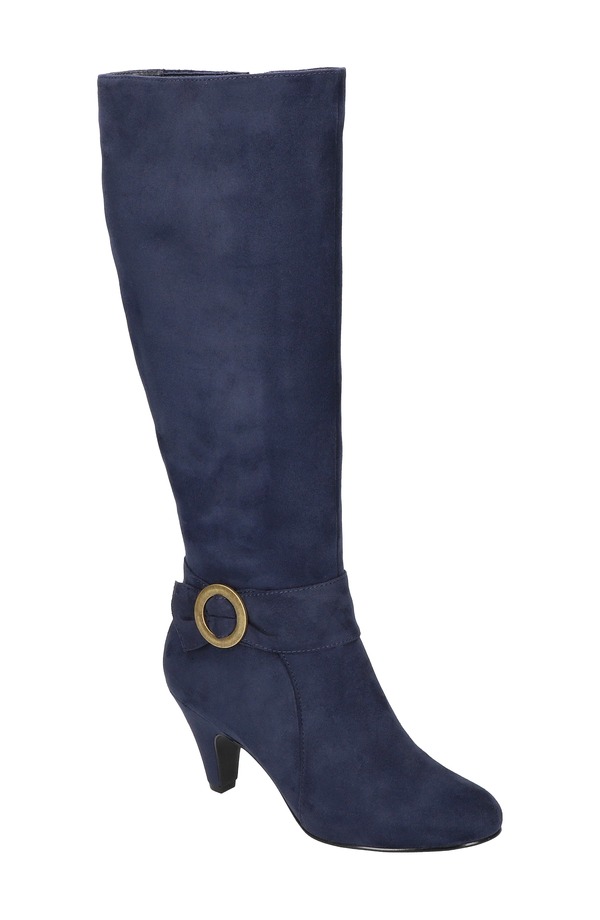 ベラヴィータ レディース シューズ ブーツ・レインブーツ 足し加える大きさ Bella Vita Rima Plus Knee High Boot Navy Suede 米国海軍