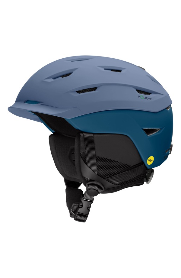 スミス レディース 添え物 かぶり笠 Smith Level Snow Helmet with ミップス Granite Blue / Mediterranean 青碧