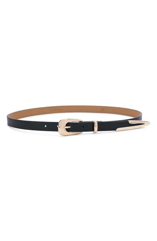 エティカ レディース 添え物 三尺帯 Ettika Liquid Metal Western Buckle Belt Black/ Gold 黒いこと