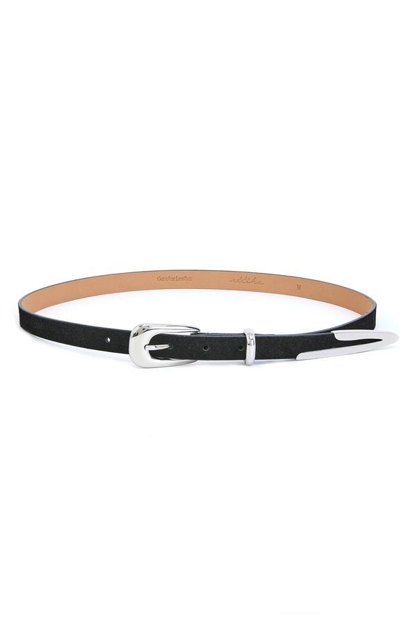 エティカ レディース 添え物 三尺帯 Ettika Liquid Metal Western Buckle Belt Black/ Silver 黒いこと