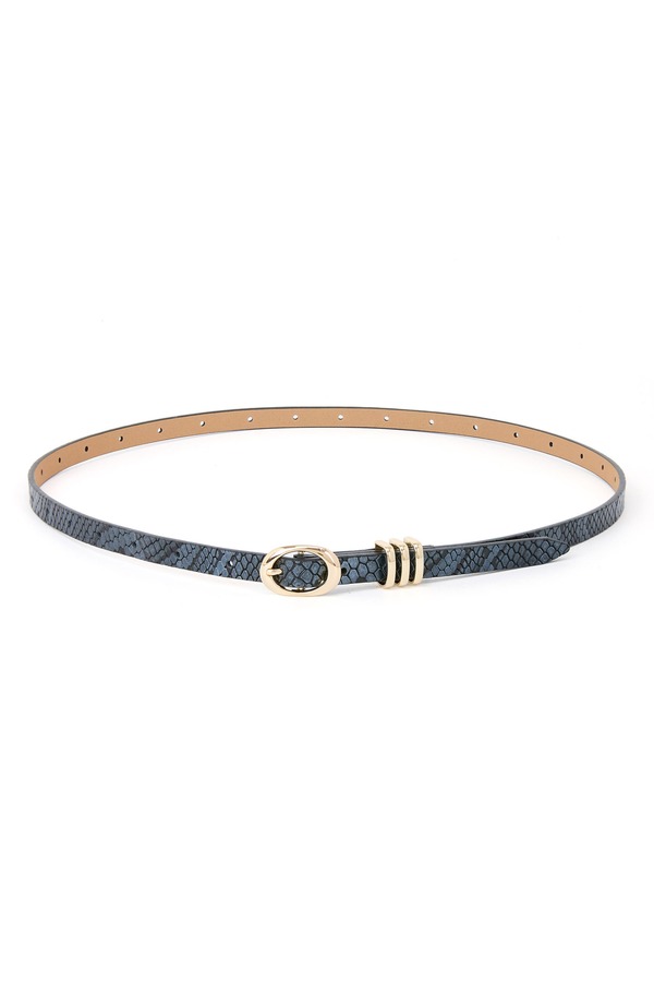 エティカ レディース 添え物 三尺帯 Ettika Triple Keeper Belt Grey Snake 薄墨色