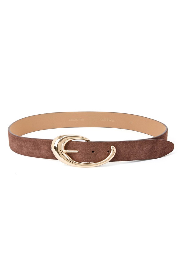 エティカ レディース 添え物 三尺帯 なめし革 Ettika Sculpted Flow Leather Belt Warm Truffle