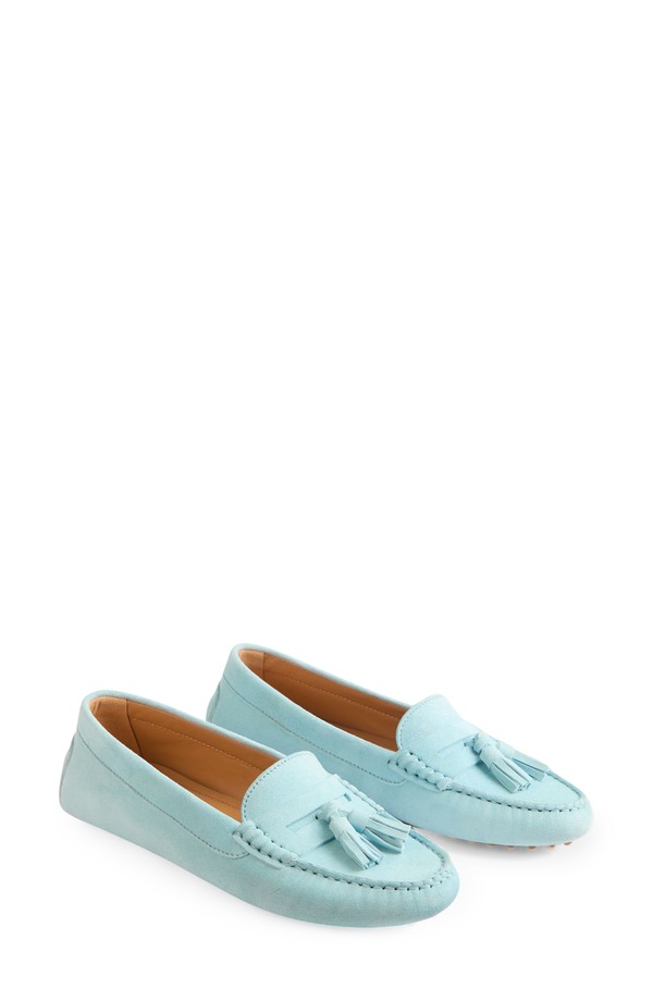 エルケーベネット レディース シューズ パンプス 置き目毛革 LK Bennett Leslie Tasseloafer Blue 青碧