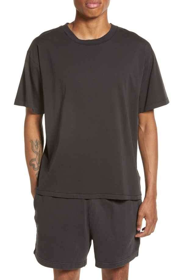 エルウッド メンズ トップス ティーシャツ 綿織物 プルオーバー Elwood Core Oversize Organicotton Jersey T-Shirt Black 黒いこと