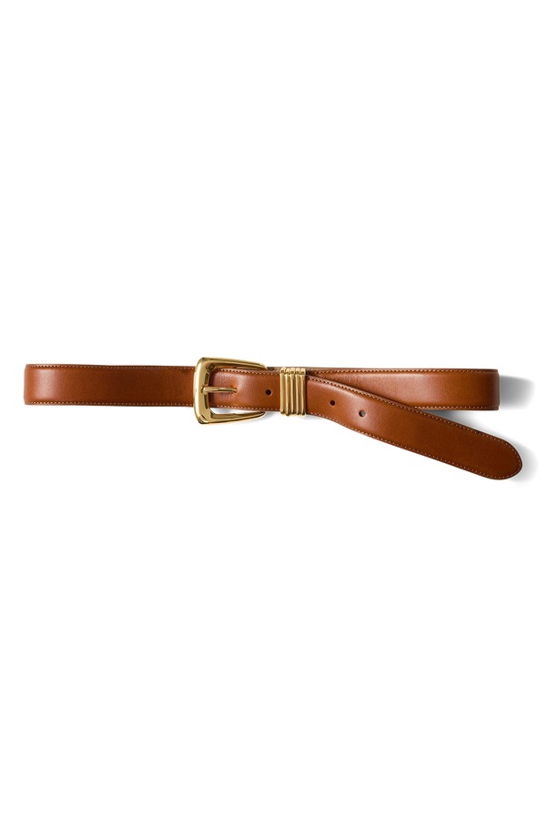 ヴェロニカ ベアード レディース 佩び物 胴締め なめし革 Veronica Beard Arch Leather Belt Hazelwood