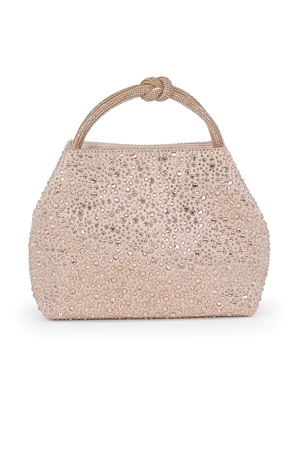 ジュウェルダグレイミシュカ レディース 御徒面子 ミニ Jewel Badgley Mischka Joy Mix Crystal Mini Bucket Handbag Champagne 三鞭酒